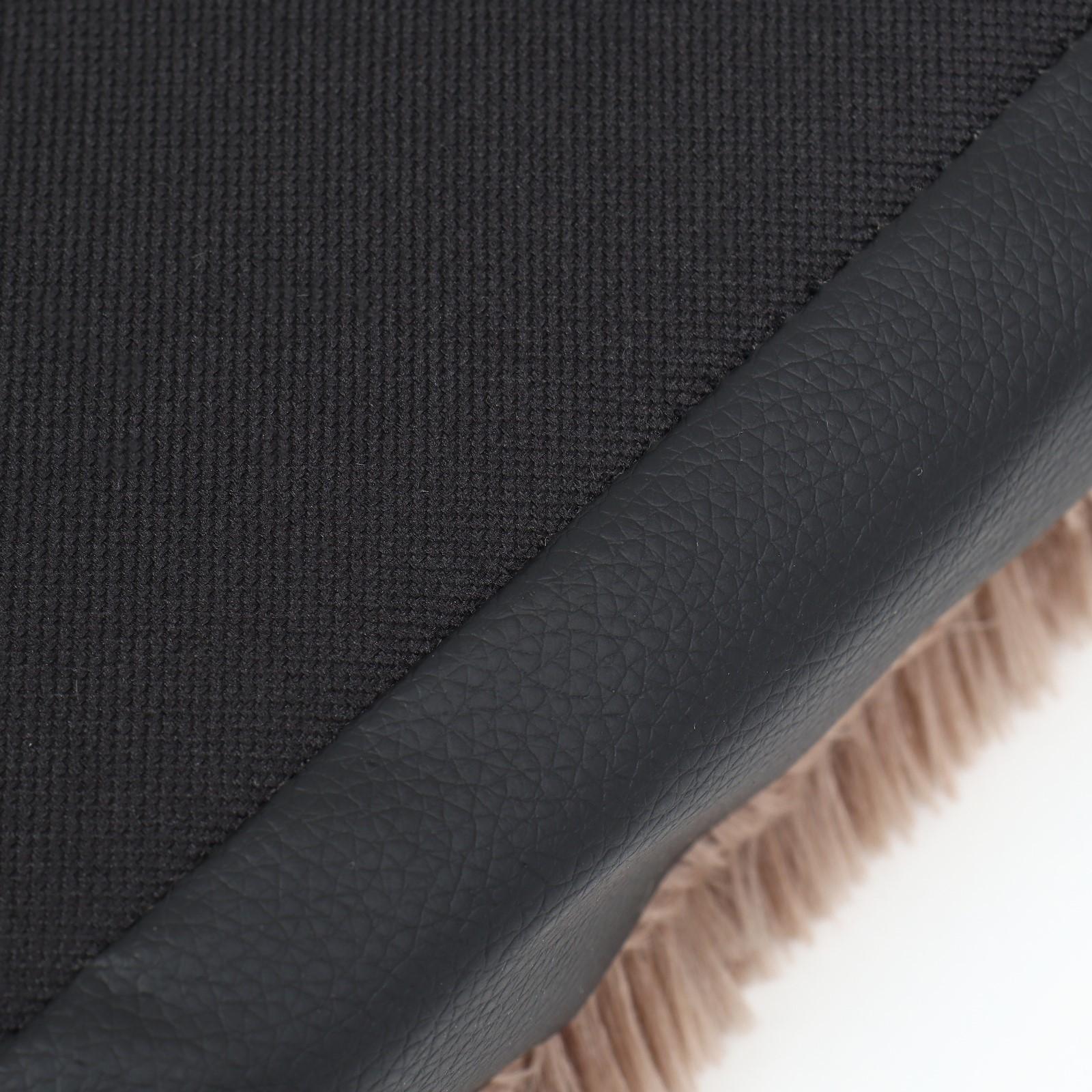 Перина прямоугольная  мех, экокожа, периотек, 60 х 40 х 10 см, коричневый