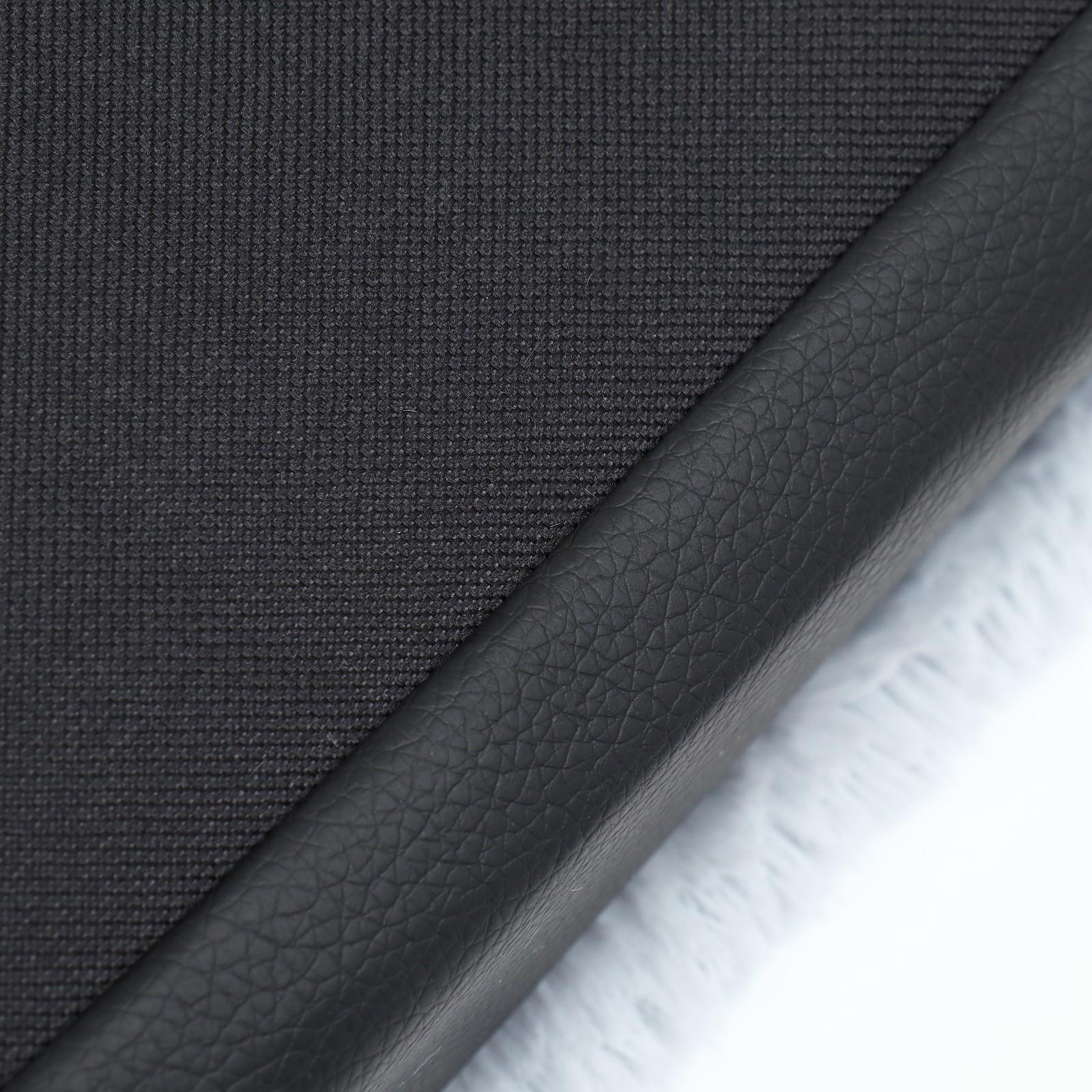 Перина прямоугольная  мех, экокожа, периотек,  75 х 50 х 10 см,серая