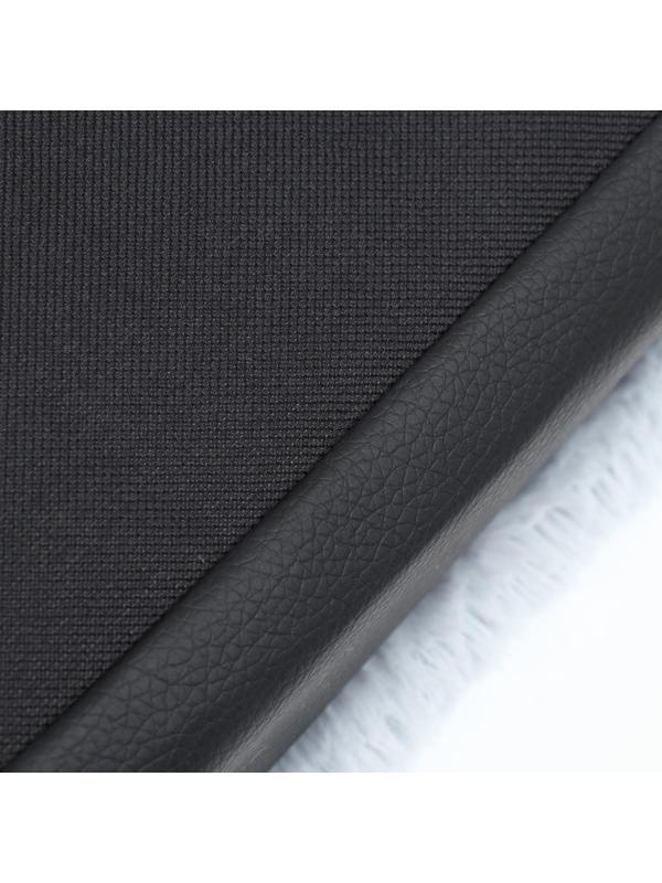 Перина прямоугольная  мех, экокожа, периотек,  75 х 50 х 10 см,серая