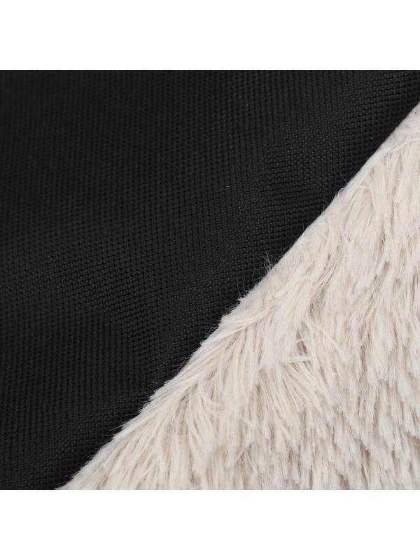 Лежак с подушкой  мех, сатин, периотек, , 45 х 45 х 15 см,бежевый