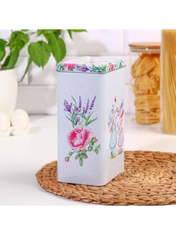 Банка для сыпучих продуктов «Прованс Весна», 2,7 л, h=21,5 см