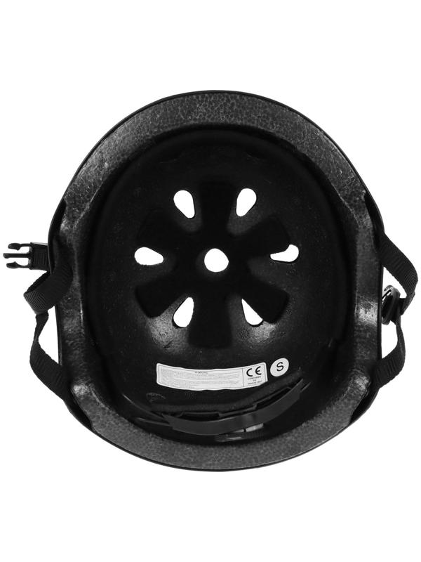 Шлем защитный детский, с регулировкой, обхват 55 см, цвет чёрный