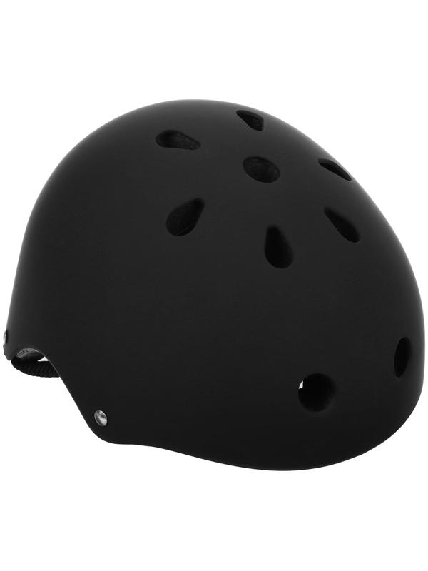 Шлем защитный детский, с регулировкой, обхват 55 см, цвет чёрный