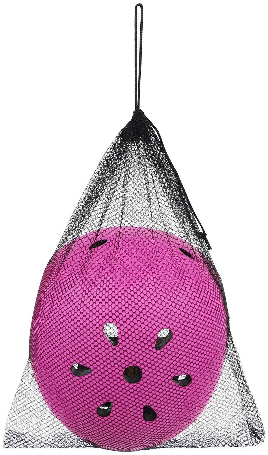 Шлем защитный детский, без регулировки, обхват 55 см, цвет розовый