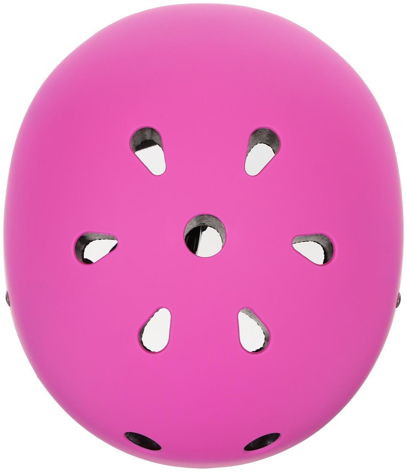 Шлем защитный детский, без регулировки, обхват 55 см, цвет розовый