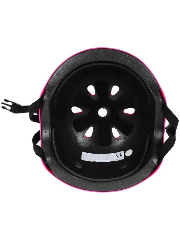 Шлем защитный детский, без регулировки, обхват 55 см, цвет розовый