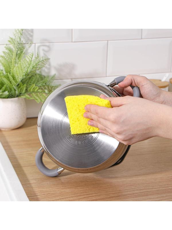 Губка для посуды целлюлозная, для арт 9335262, 10×1,5×7 см