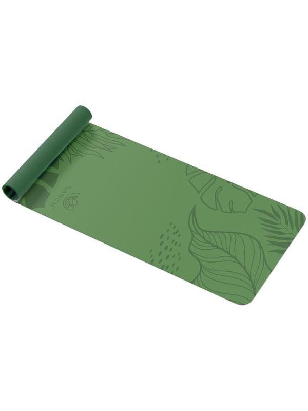Коврик для йоги Tropics, 183 х 61 х 0.6 см, цвет зелёный
