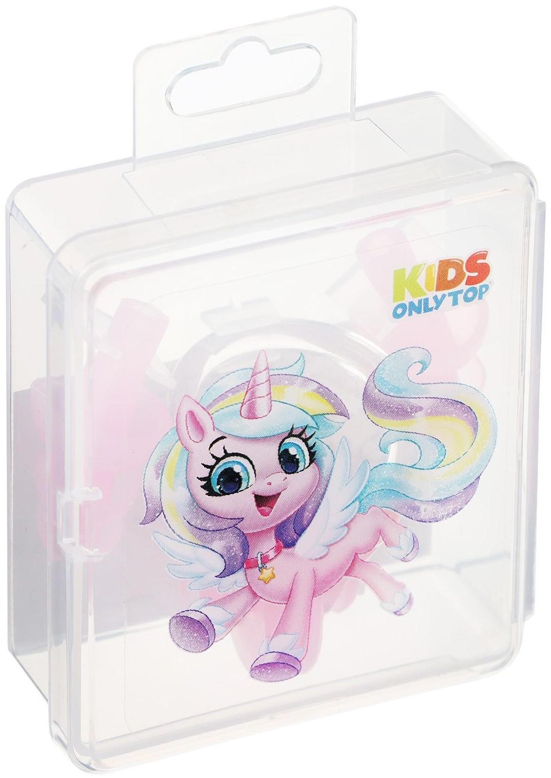 Набор для плавания «Единорог»: зажим для носа, беруши, цвет розовый