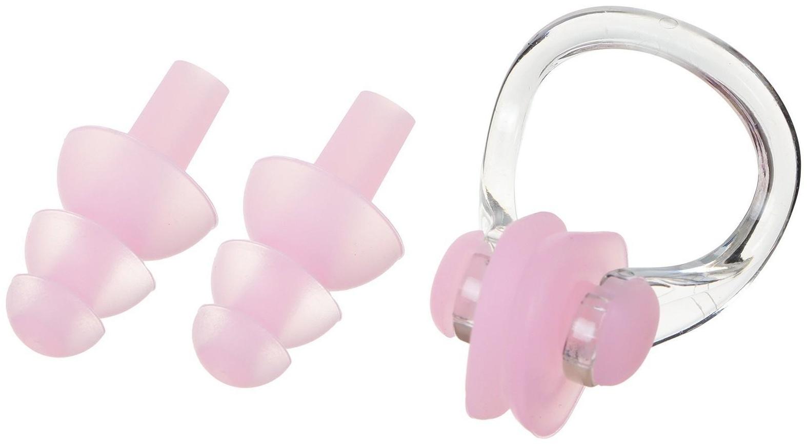 Набор для плавания «Единорог»: зажим для носа, беруши, цвет розовый