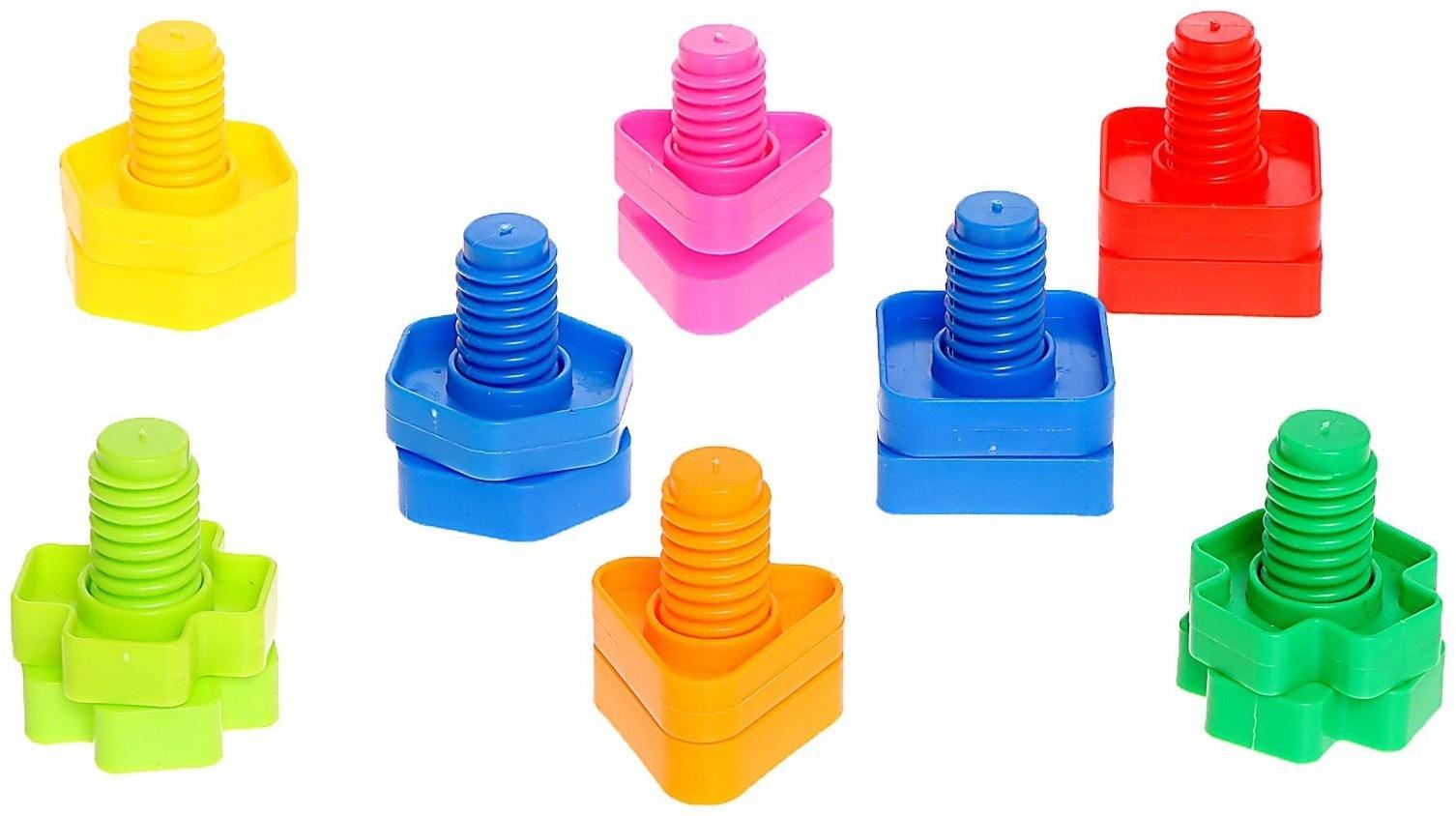 Конструктор «Болты и гайки», 10 карточек, зверята