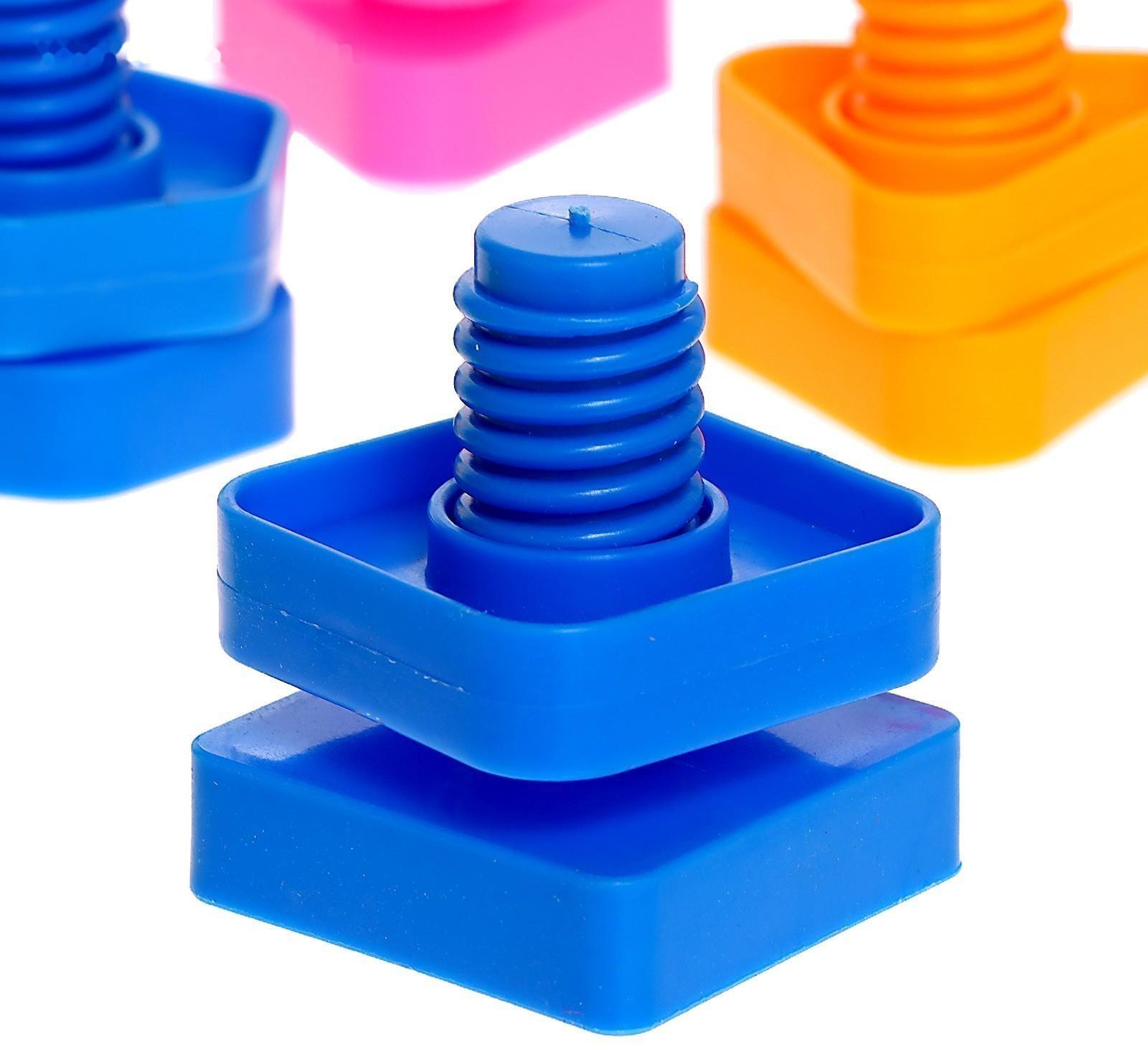 Конструктор «Болты и гайки», 10 карточек, зверята