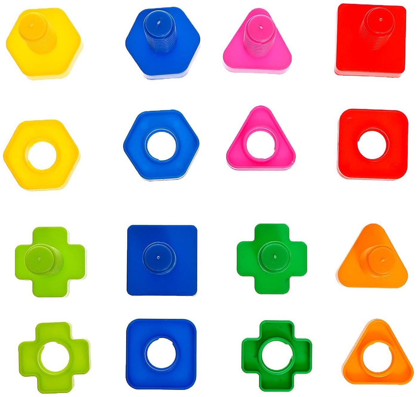 Конструктор «Болты и гайки», 10 карточек, зверята