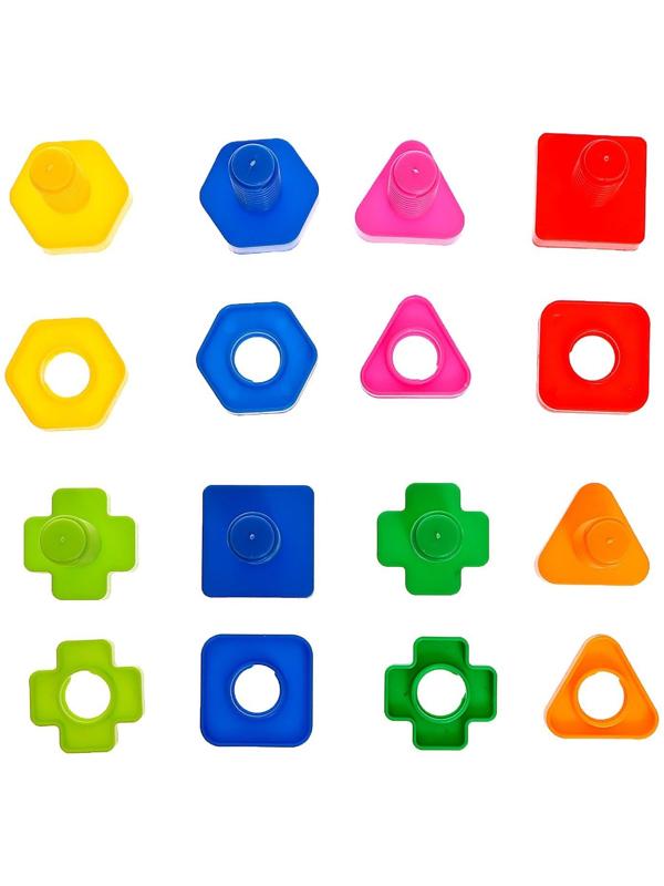 Конструктор «Болты и гайки», 10 карточек, зверята