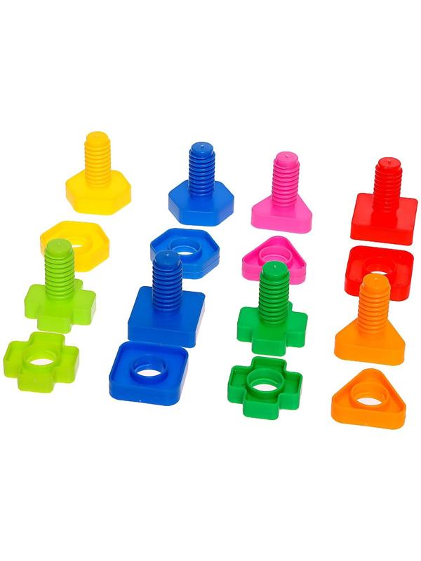 Конструктор «Болты и гайки», 10 карточек, зверята