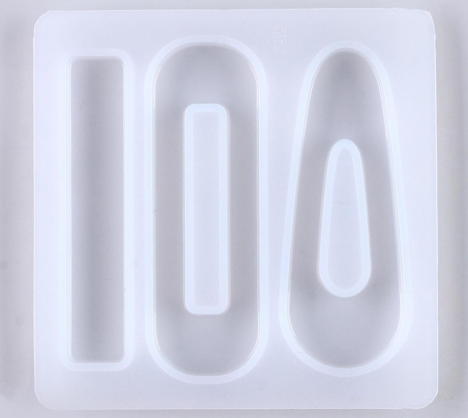 Форма силиконовая для эпоксидной смолы «Заколка» 3 вида заколки