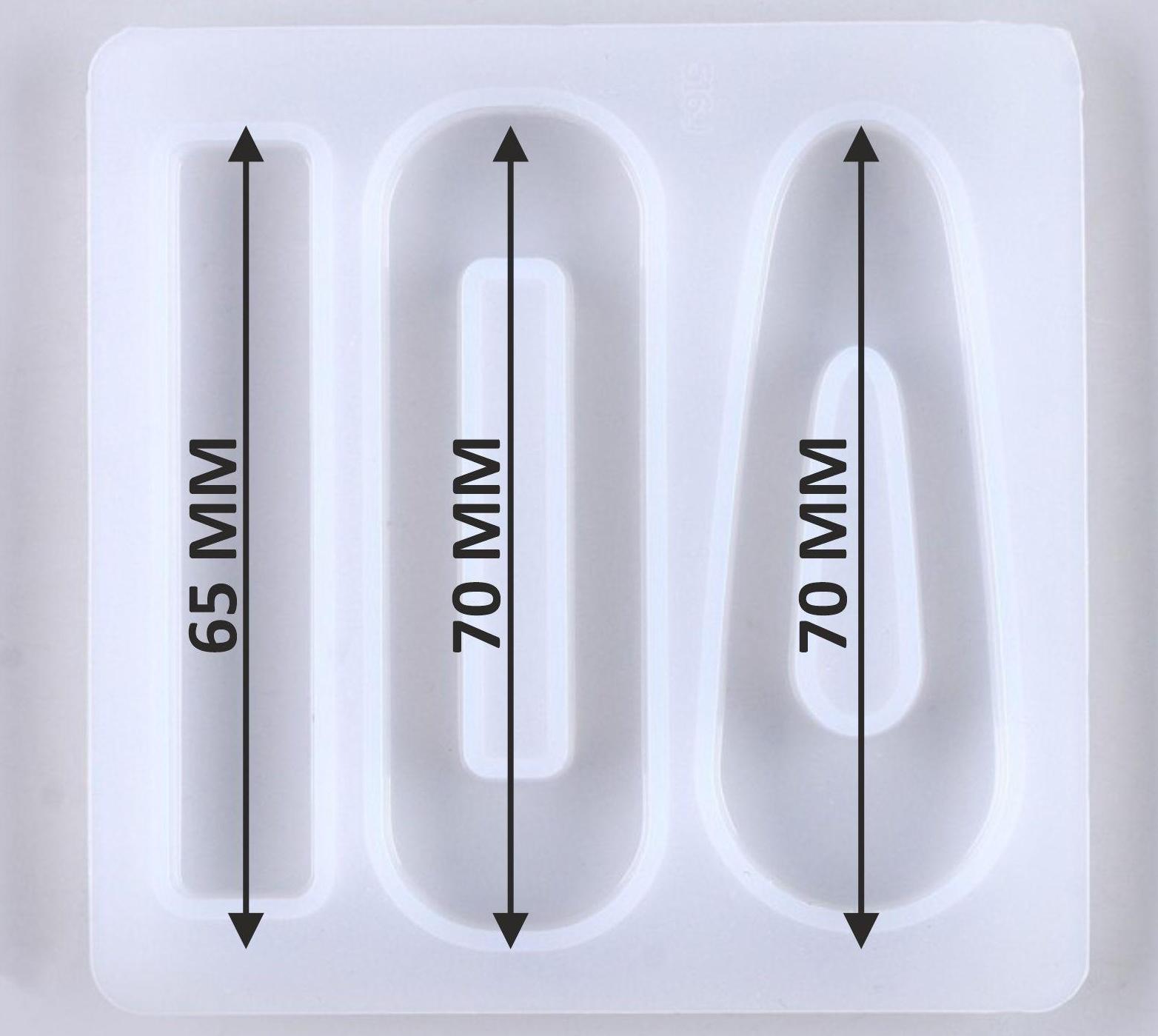 Форма силиконовая для эпоксидной смолы «Заколка» 3 вида заколки