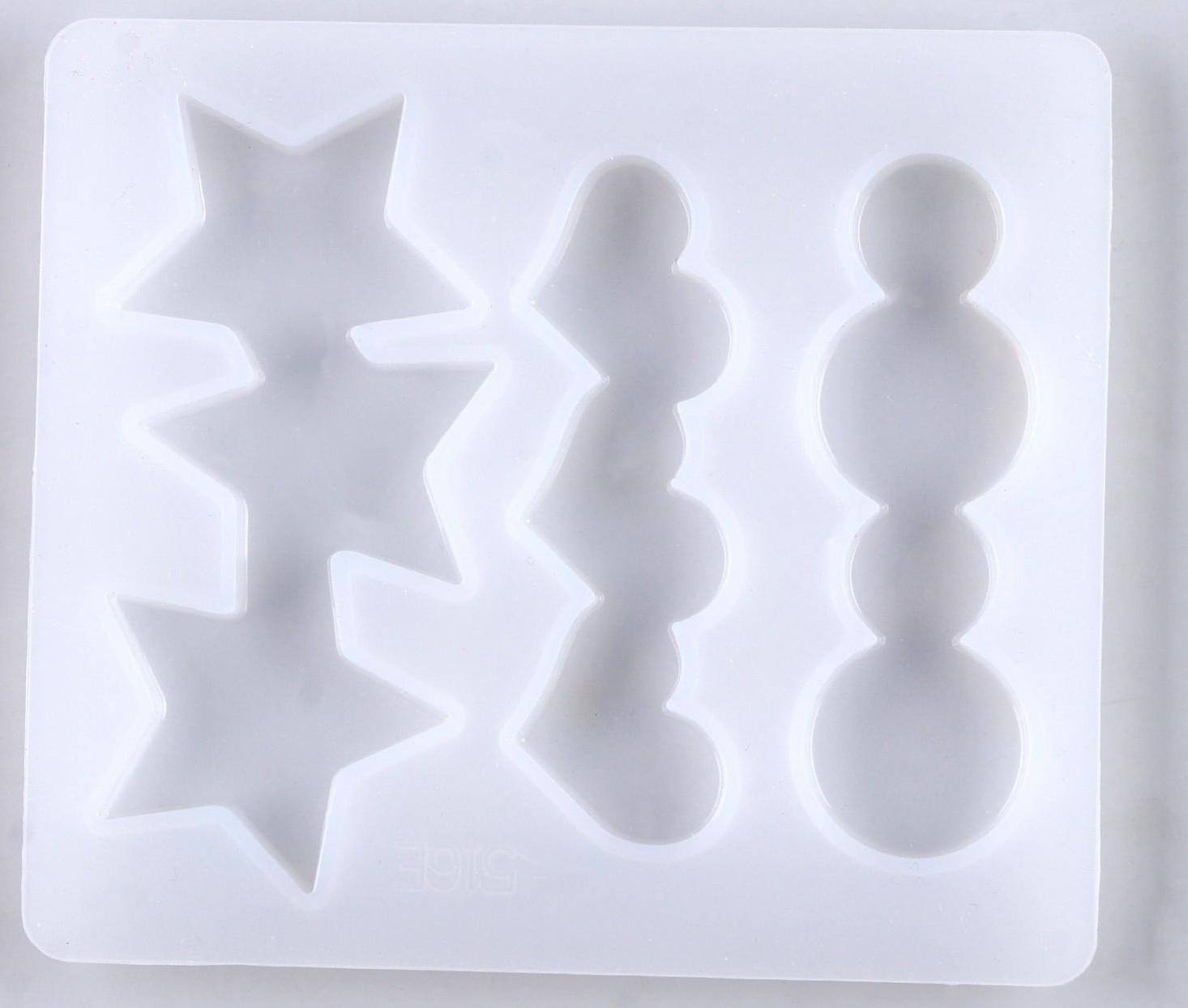 Форма силиконовая для эпоксидной смолы «Заколка» 3 вида заколки