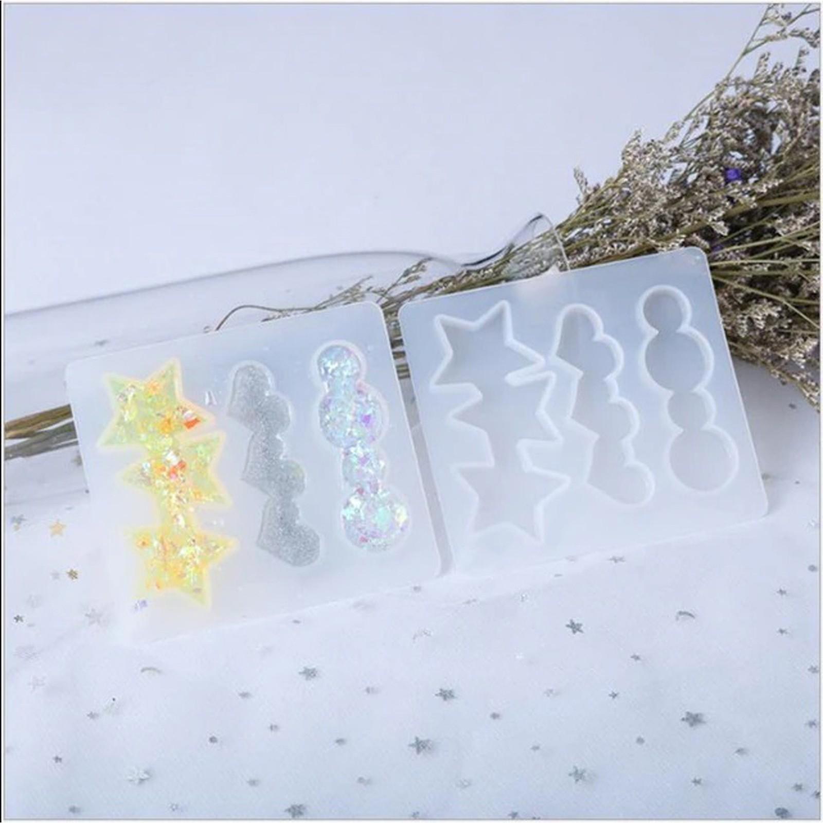 Форма силиконовая для эпоксидной смолы «Заколка» 3 вида заколки