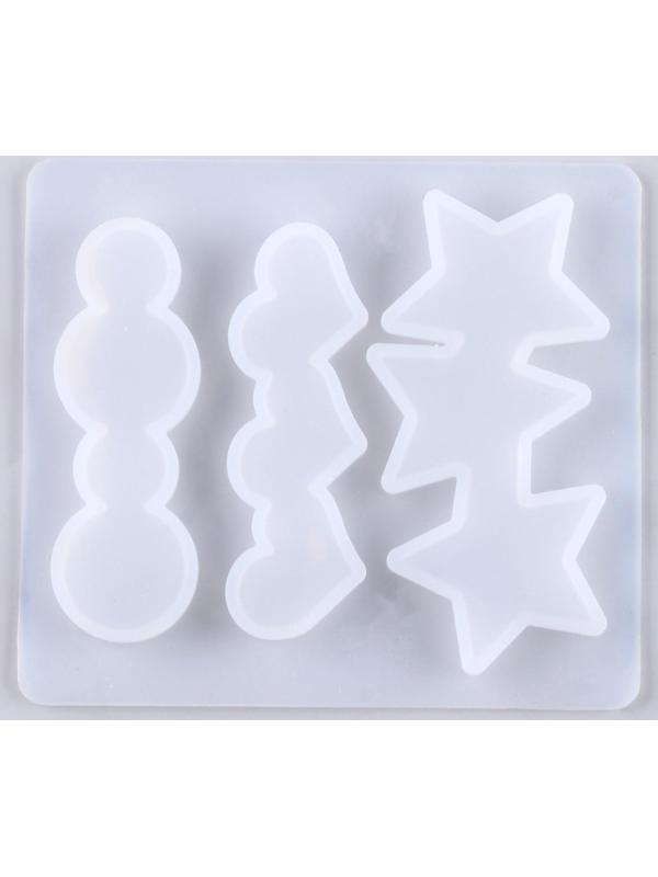 Форма силиконовая для эпоксидной смолы «Заколка» 3 вида заколки