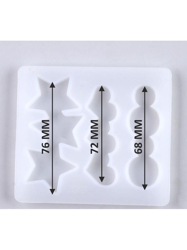 Форма силиконовая для эпоксидной смолы «Заколка» 3 вида заколки