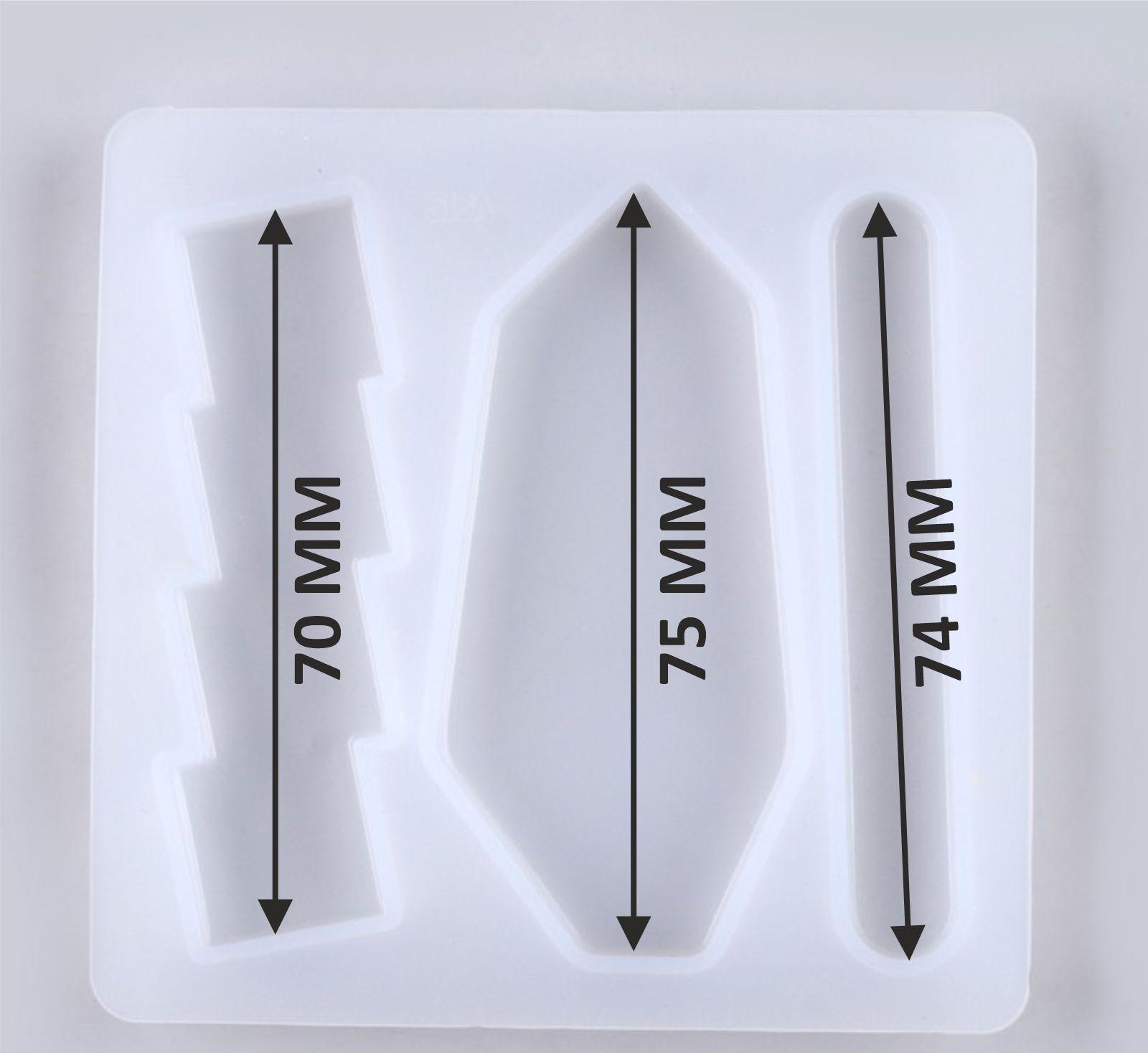 Форма силиконовая для эпоксидной смолы «Заколка» 3 вида заколки