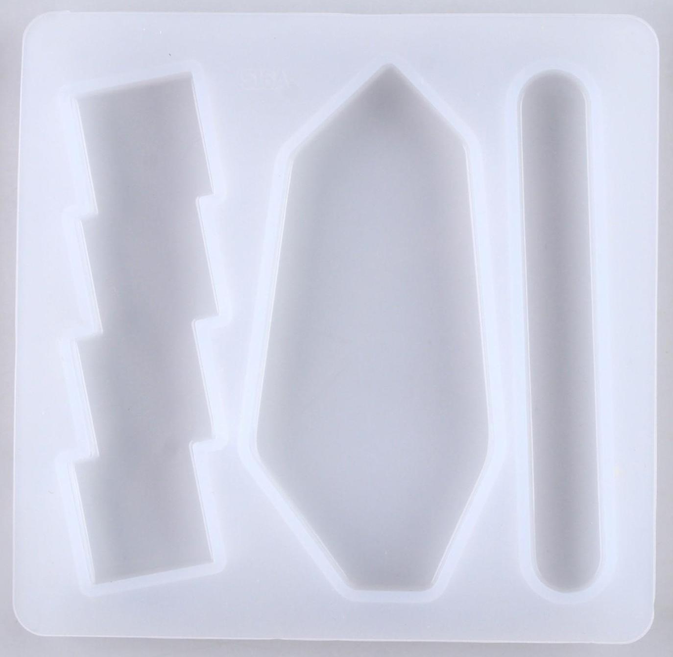 Форма силиконовая для эпоксидной смолы «Заколка» 3 вида заколки