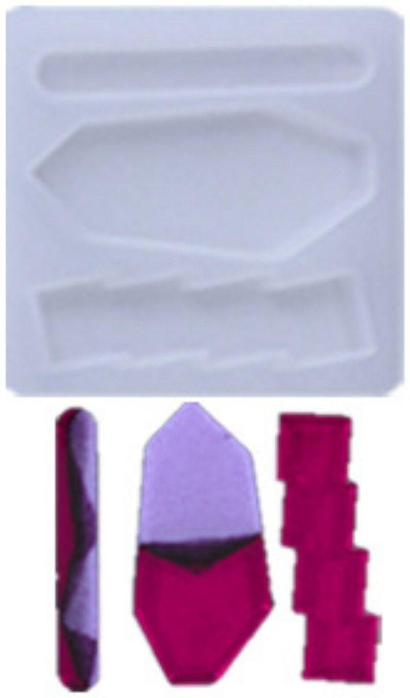 Форма силиконовая для эпоксидной смолы «Заколка» 3 вида заколки