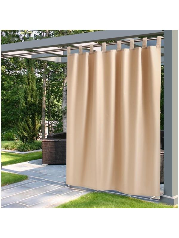 Портьера для террасы Этель 145х200см на липучках, цвет бежевый, оксфорд с ВМГО, 100 %п/э