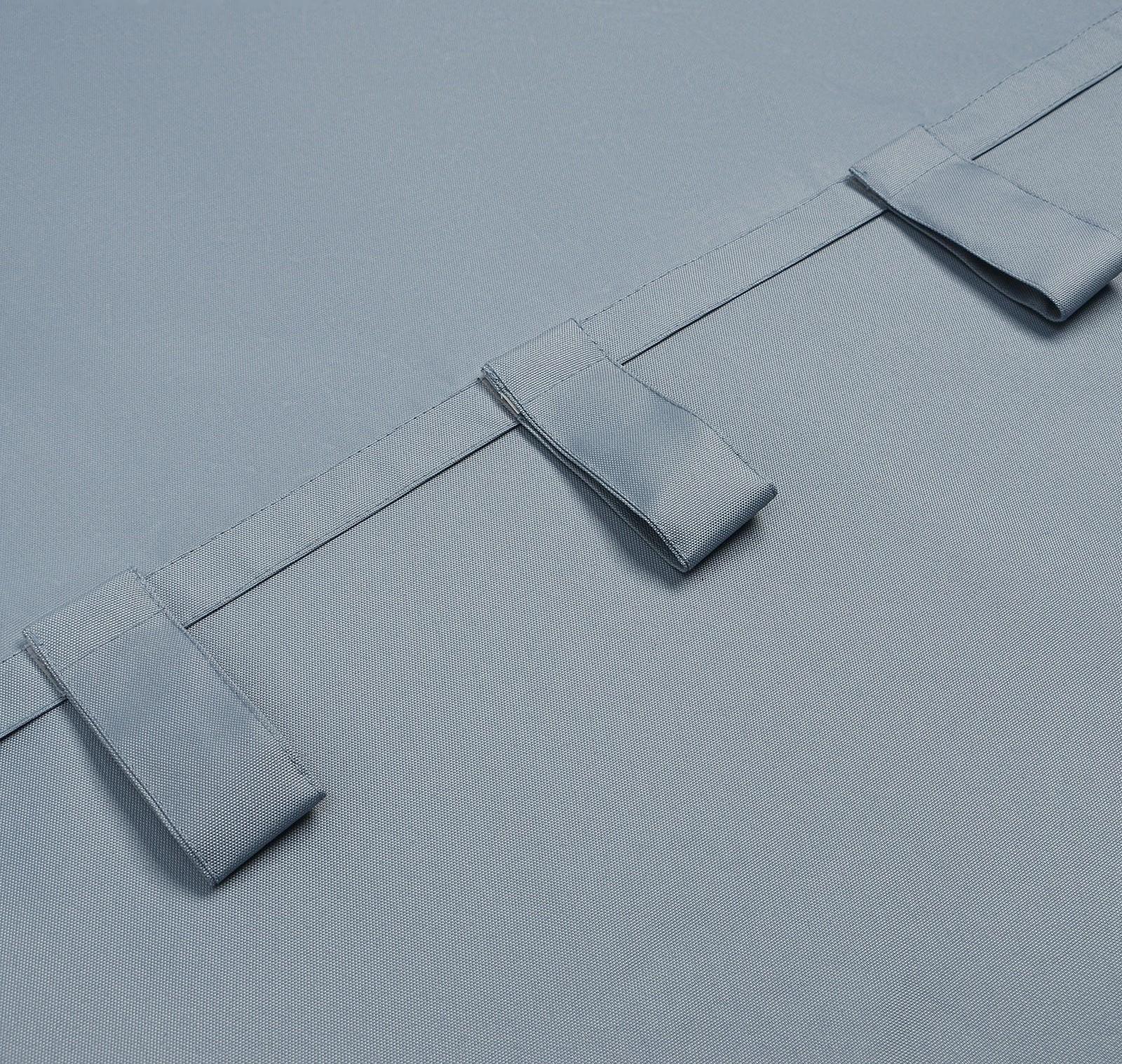 Портьера для террасы Этель 145х200см на липучках, цвет серо-голубой, оксфорд с ВМГО, 100% п/э