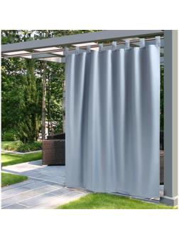 Портьера для террасы Этель 145х200см на липучках, цвет серо-голубой, оксфорд с ВМГО, 100% п/э