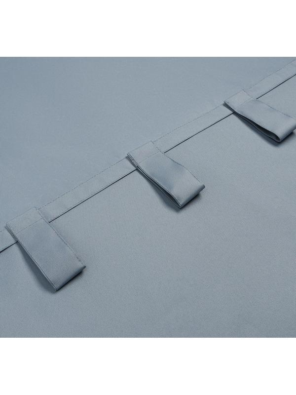 Портьера для террасы Этель 145х200см на липучках, цвет серо-голубой, оксфорд с ВМГО, 100% п/э