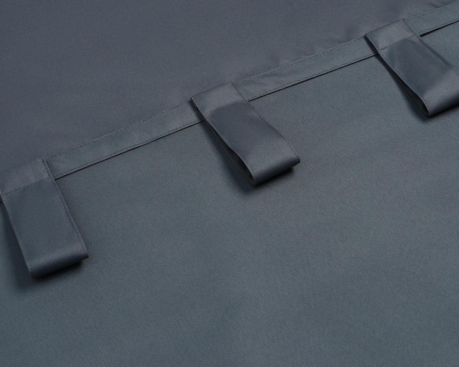 Портьера для террасы Этель 145х200см на липучках, цвет графит, оксфорд с ВМГО, 100% п/э