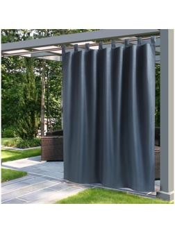 Портьера для террасы Этель 145х200см на липучках, цвет графит, оксфорд с ВМГО, 100% п/э