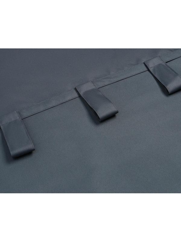 Портьера для террасы Этель 145х200см на липучках, цвет графит, оксфорд с ВМГО, 100% п/э