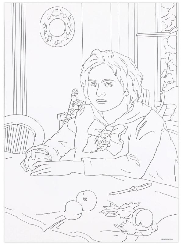 Раскраска акварелью с красками «Мои первые эскизы», А4