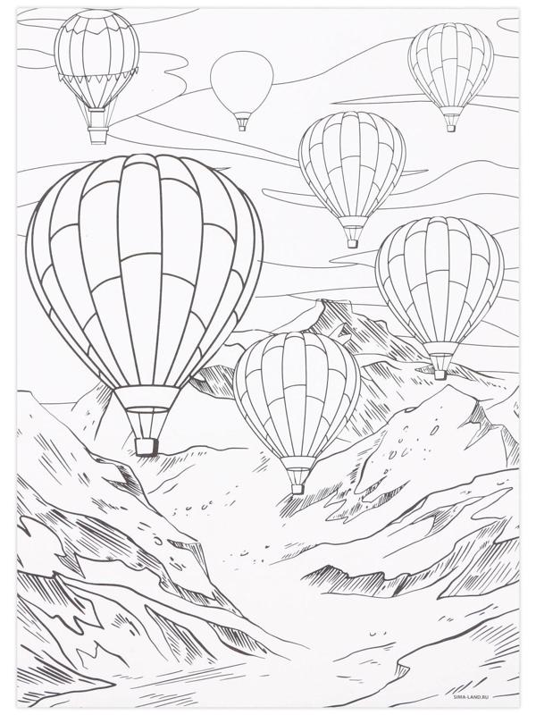 Раскраска акварелью с красками «Я рисую акварелью», А4