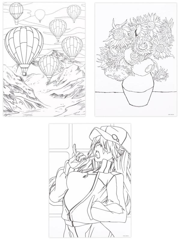 Раскраска акварелью с красками «Я рисую акварелью», А4