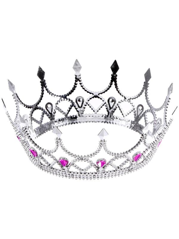 Карнавальный набор принцессы плащ гипюр розовый,корона,длина 85см