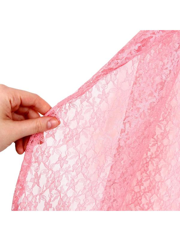 Карнавальный набор принцессы плащ гипюр коралловый,корона,длина 100см