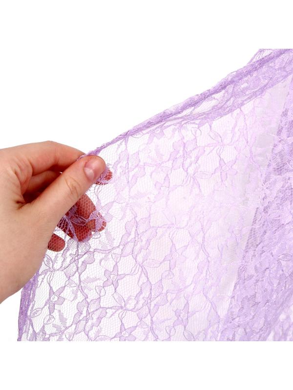 Карнавальный набор принцессы плащ гипюр аметистовый,корона,длина 100см