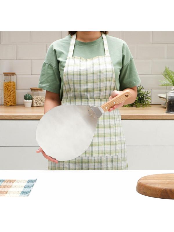 Лопатка для пиццы Доляна «Салем», 44,5×25×6 см, рабочая часть d=25 см, сталь, дерево