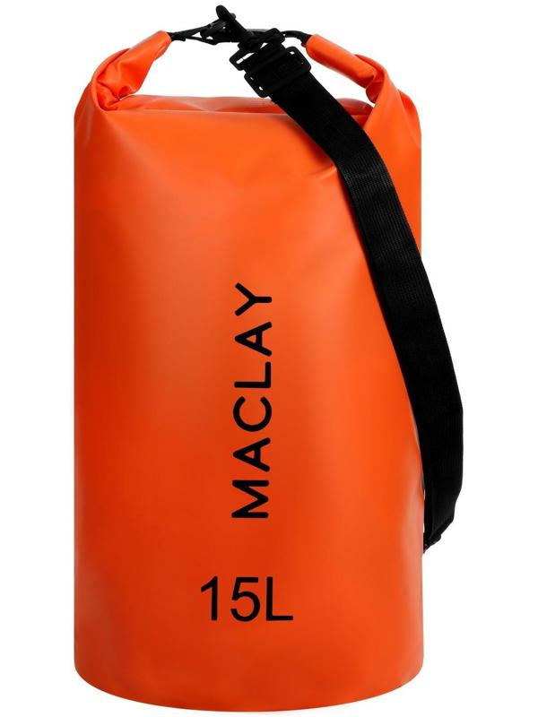 Гермомешок туристический Maclay 15L, 500D, цвет оранжевый