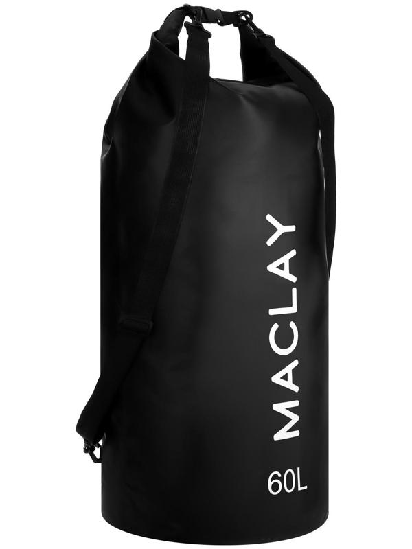 Гермомешок туристический Maclay 60L, 500D, цвет чёрный