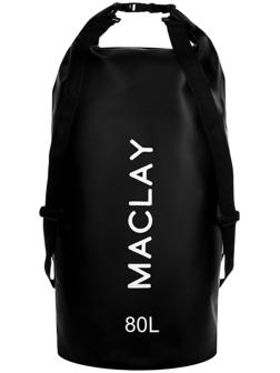 Гермомешок туристический Maclay 80L, 500D, цвет чёрный