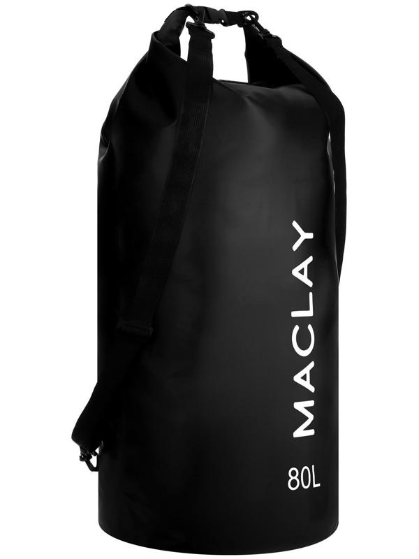 Гермомешок туристический Maclay 80L, 500D, цвет чёрный