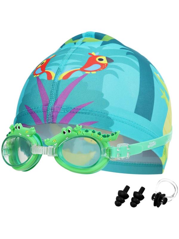 Набор для плавания «Африка»: шапочка, очки, беруши, зажим для носа