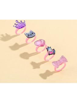 Набор детских колец «Время волшебства», 5 шт, d = 1,8 см