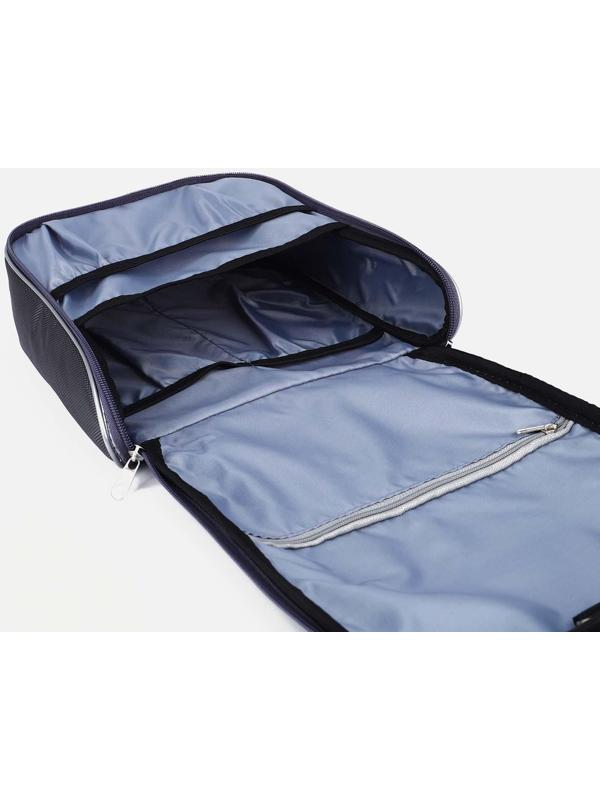 Косметичка-несессер на молнии, с подкладом, цвет серый