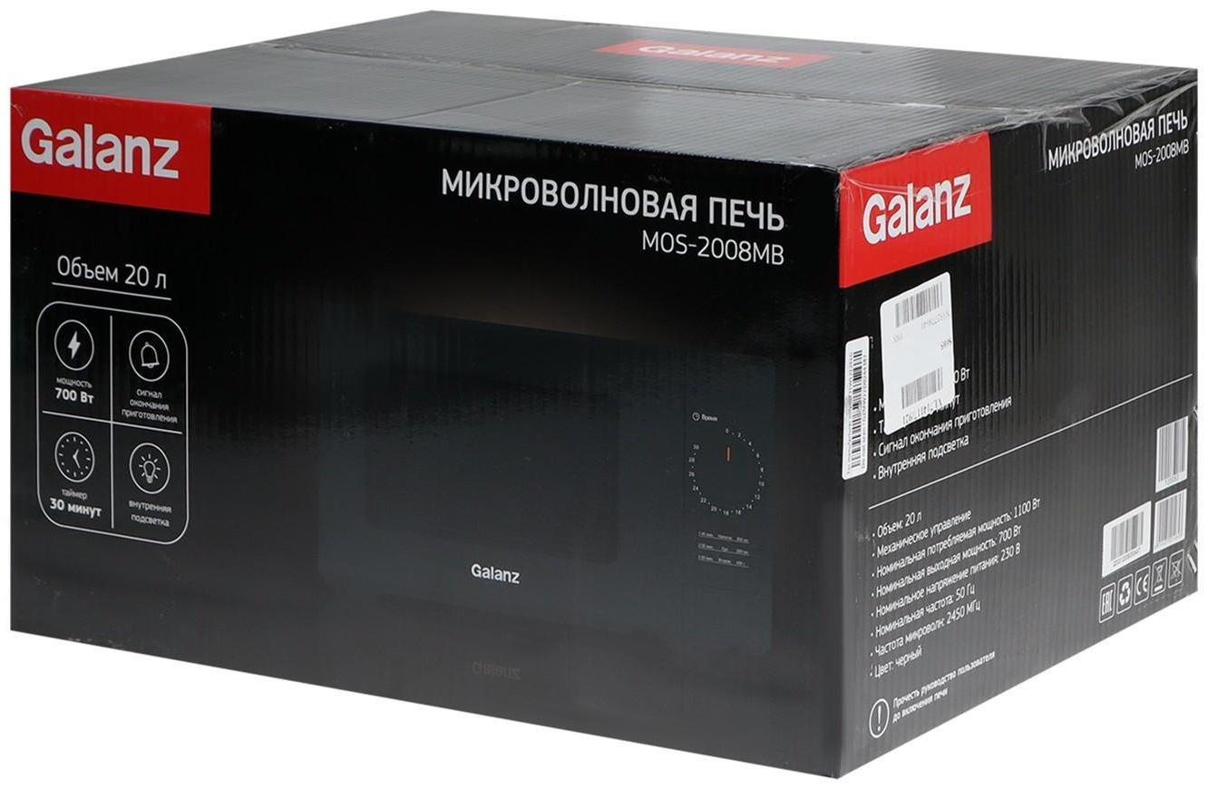 Микроволновая печь Galanz MOS-2008MB, 700 Вт, 20 л, чёрная